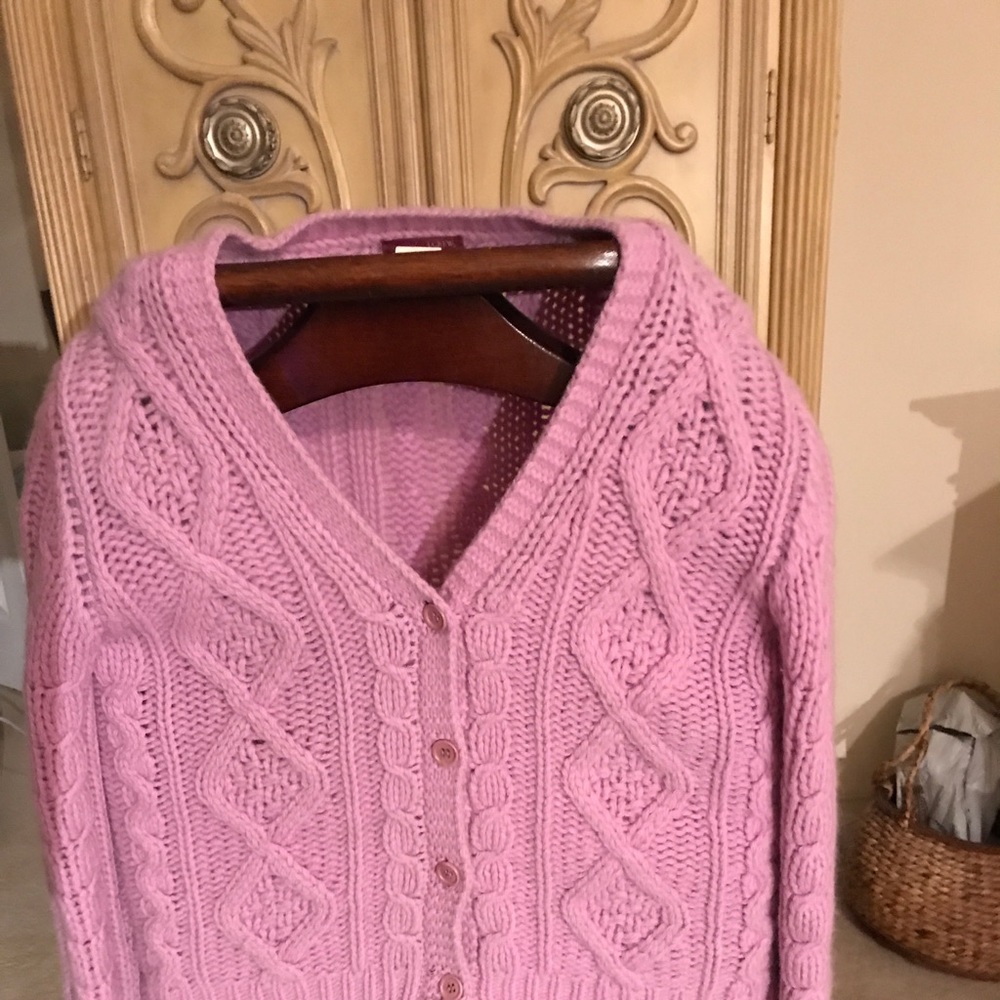 J.crew pink cardigan sweater